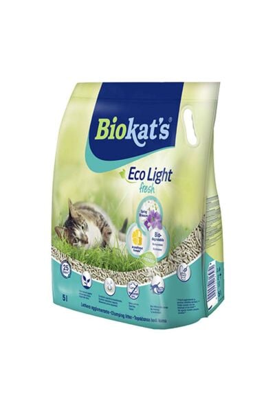 Biokat's Eco Light Fresh Spring Blossom Bahar Çiçeği Kokulu Pelet Kedi Kumu 5 Lt