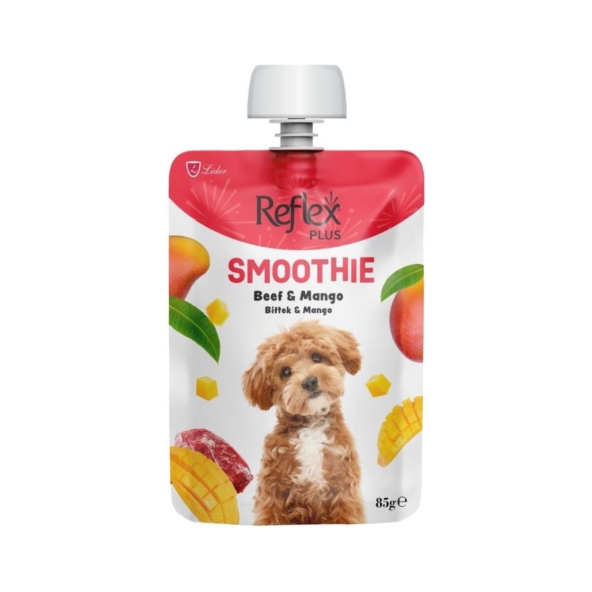 Smoothie Biftekli ve Mangolu Likit Köpek Ödülü 85 gr