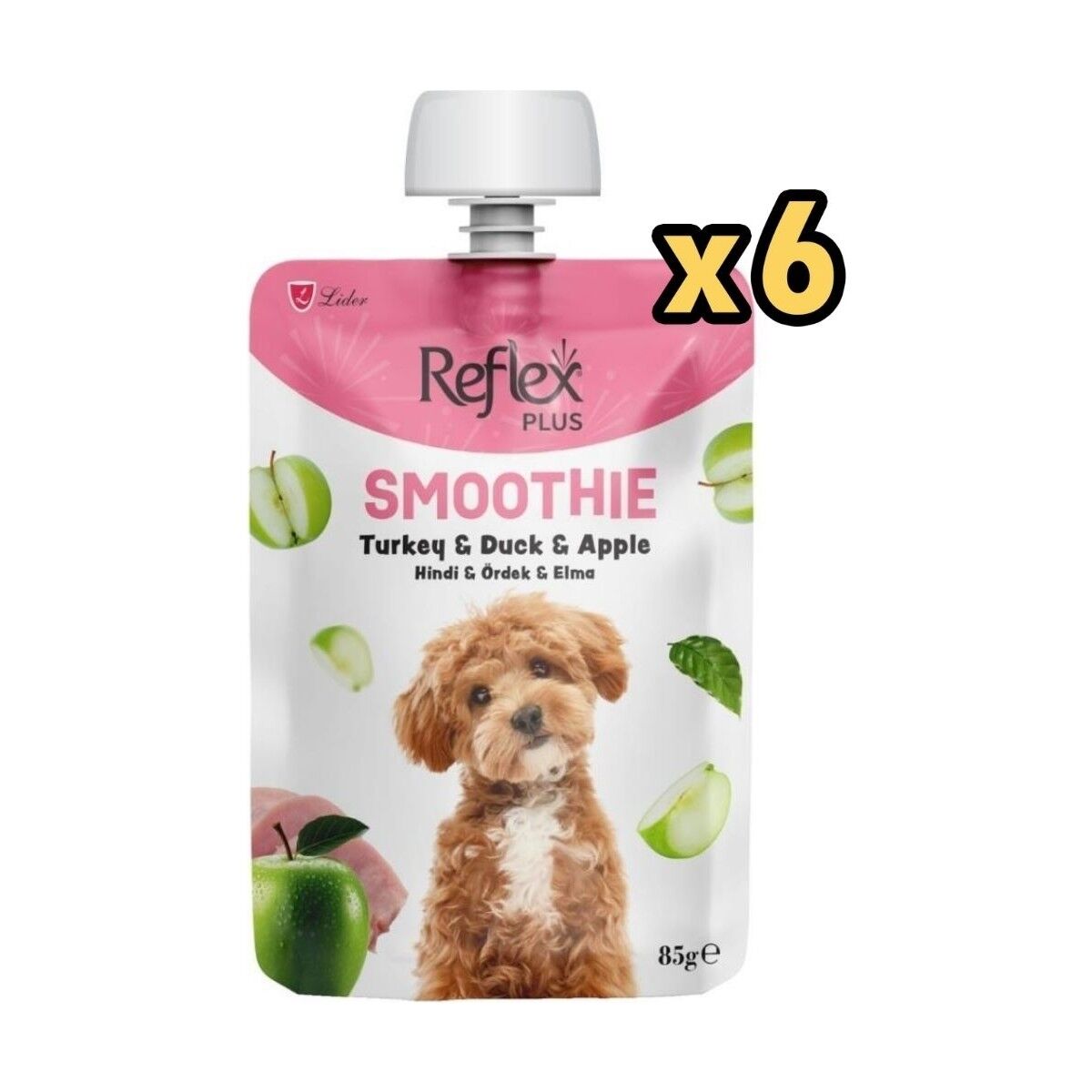 Smoothie Hindili Ördekli ve Elmalı Likit Köpek Ödülü 85 gr x 6 Adet