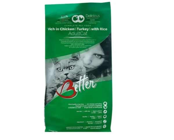 Better Tavuklu & Hindili&Pirinçli Yetişkin Kedi Maması 10 Kg