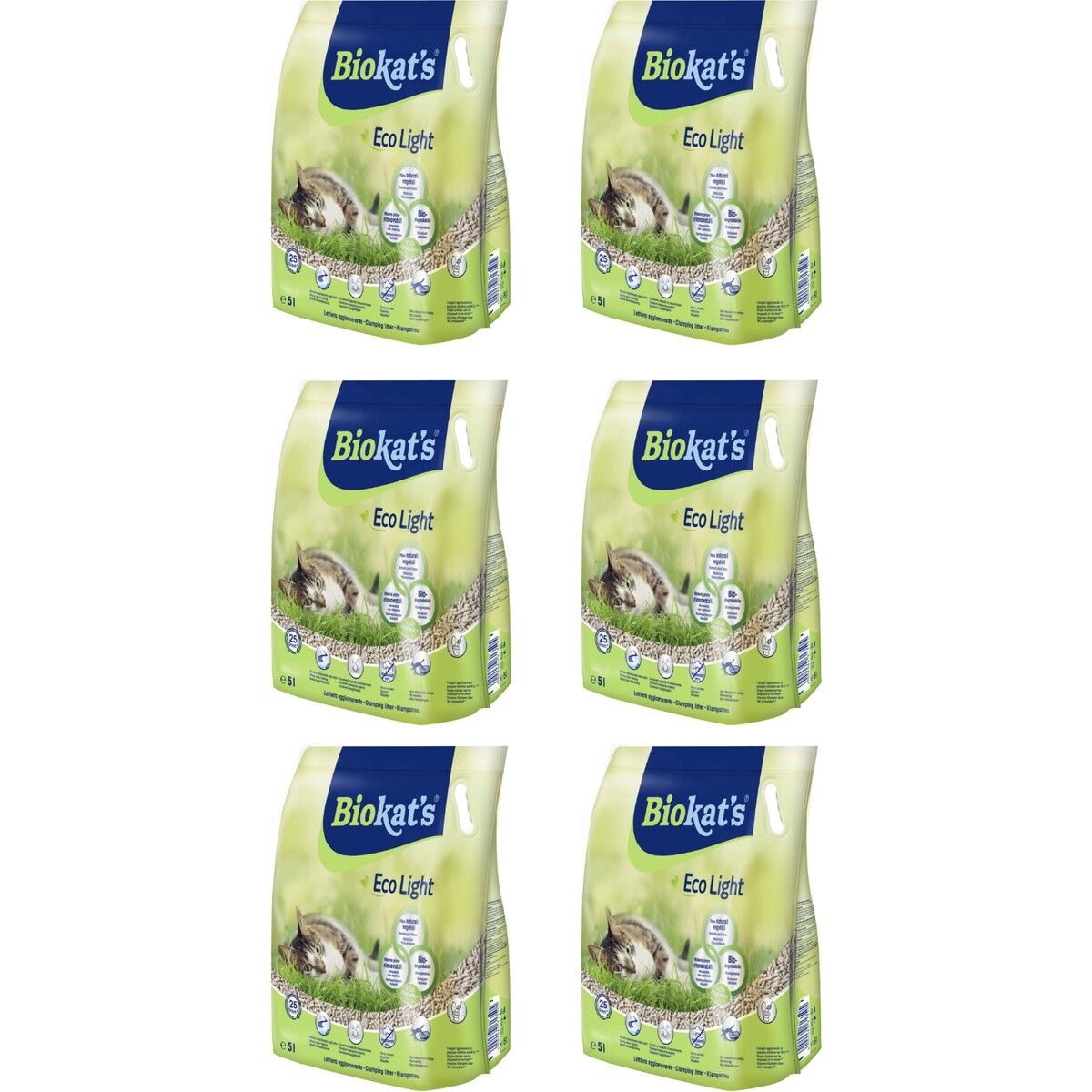Pelet Kedi Kumu Eco Light 5lt (6 Adet)