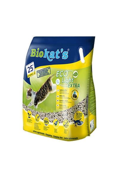 Pelet Eco Light Extra Aktif Karbonlu Kedi Kumu 5 Lt