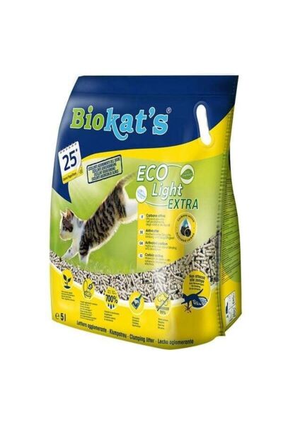 Pelet Eco Light Extra Aktif Karbonlu Kedi Kumu 5 Lt