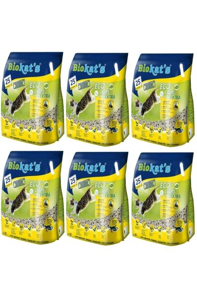 Pelet Kedi Kumu Eco Light Extra 5 Litre X 6 Adet