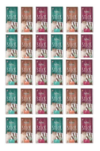 3 Çeşit Karma Kedi Ödül Çubuğu 30 Lu Set