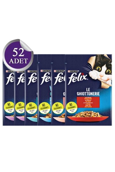 Karışık Yaş Kedi Maması 52 Adet (yeni Paket)