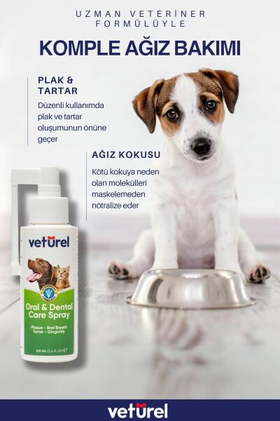 Kedi Ağız Bakımı Köpek Ağız Kokusu Diş Eti Yarası Enfeksiyonu Doğal Ağız ve Diş Bakım Spreyi 100ml
