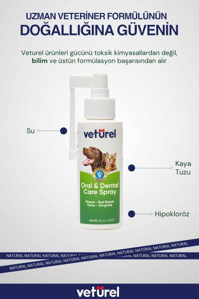 Kedi Ağız Bakımı Köpek Ağız Kokusu Diş Eti Yarası Enfeksiyonu Doğal Ağız ve Diş Bakım Spreyi 100ml