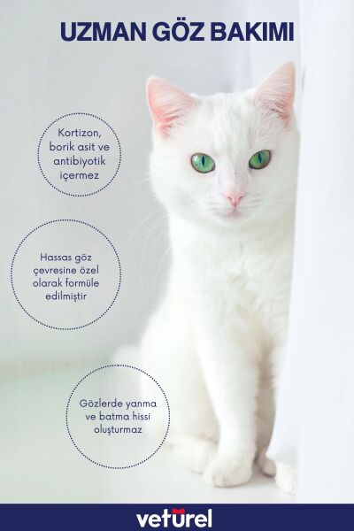 Kedi Göz Temizleme Solüsyonu Köpek Alerji Kızarıklık Enfeksiyon Gözyaşı Bakımı Göz Damlası 100ml
