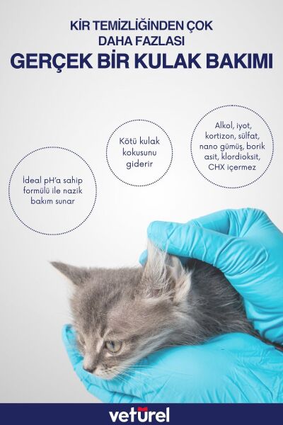 Kedi Kulak Temizleme Solüsyonu Kir Enfeksiyon Kaşıntı Köpek Kulak Uyuzu Koku Önleyici Bakım 100ml