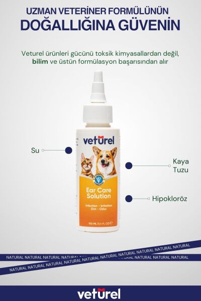 Kedi Kulak Temizleme Solüsyonu Kir Enfeksiyon Kaşıntı Köpek Kulak Uyuzu Koku Önleyici Bakım 100ml