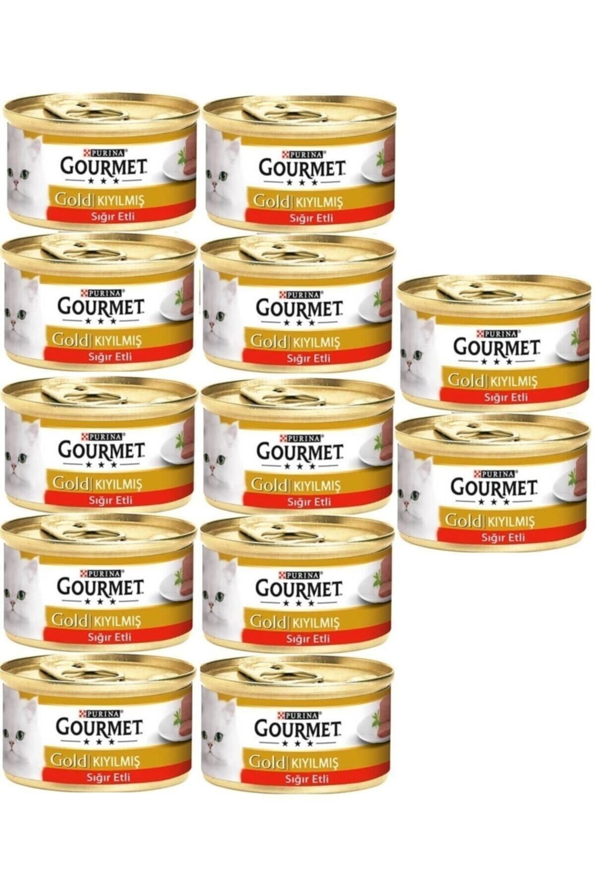 Gourmet Gold Kıyılmış Sığır Etli Konserve Yaş Kedi Maması 85 Gr X 12 Adet