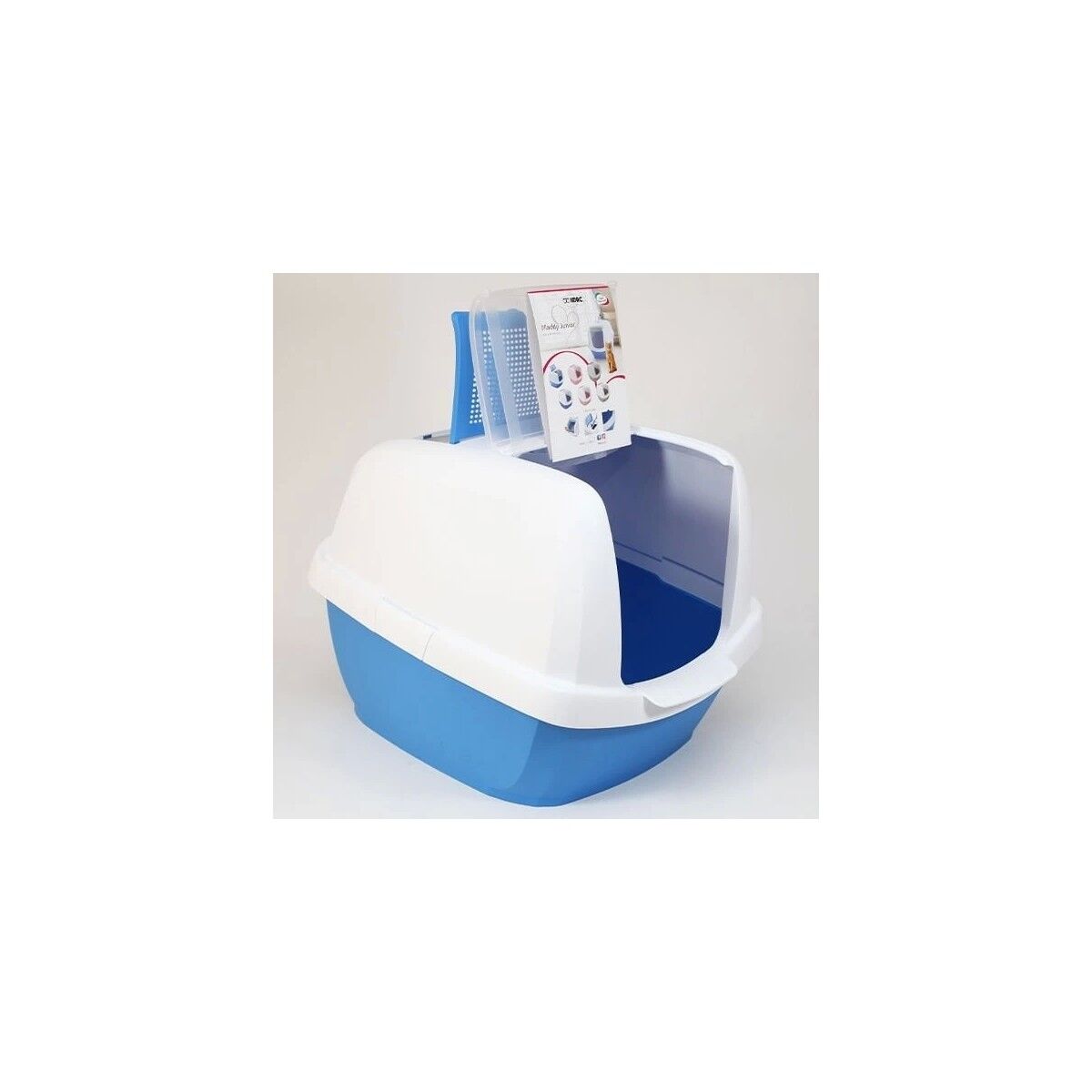 Imac Maddy Junior Üstü Açılır Kapalı Kedi Tuvaleti Mavi 57X43X41 cm