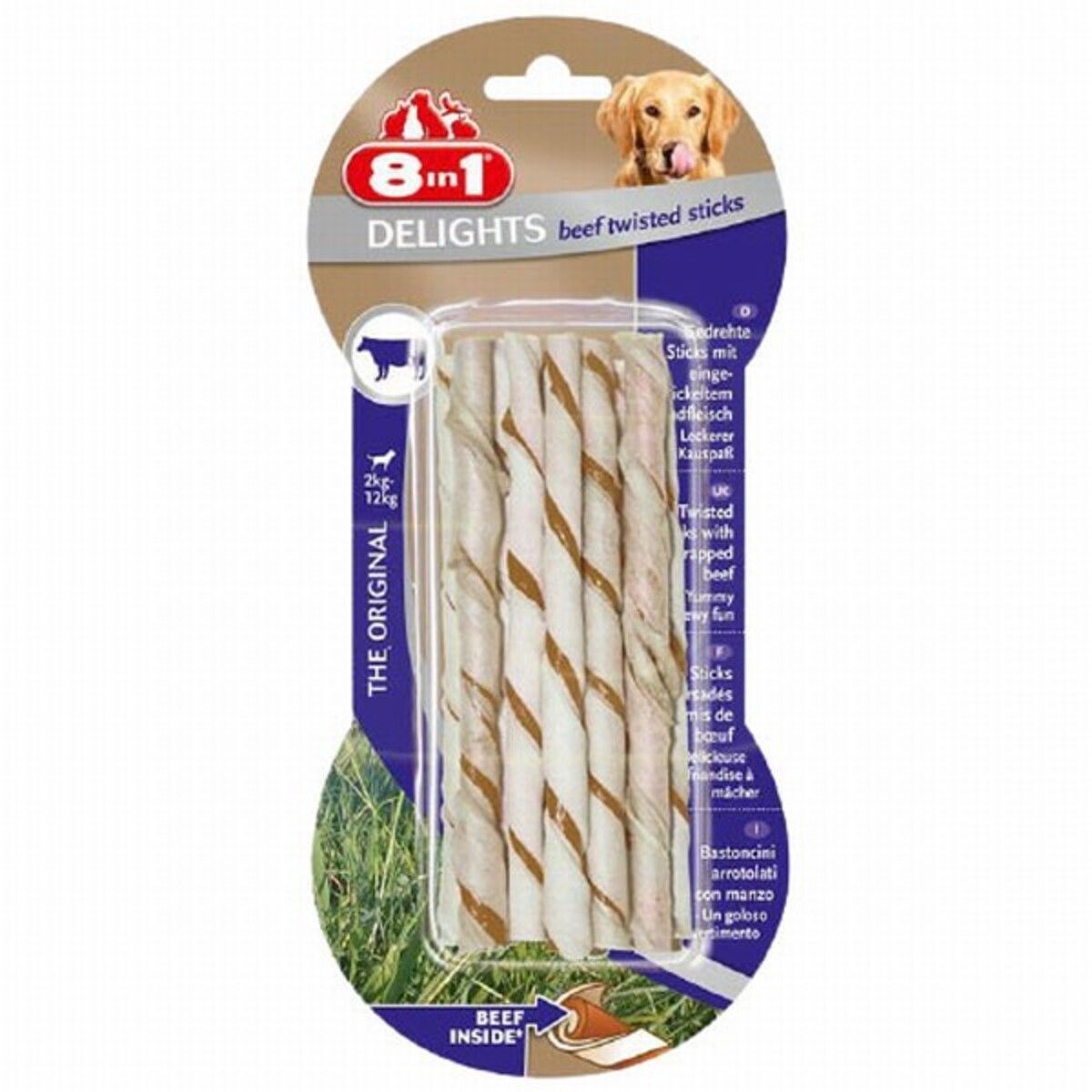 Delights Bones Biftekli Twested Sticks Burgu Çubuğu Köpek Ödülü 55 gr
