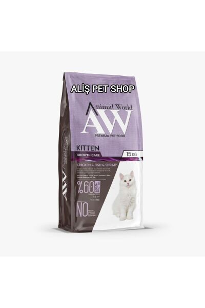 Kitten Tavuk – Balık Ve Karidesli Yavru Kedi Maması 15 Kg