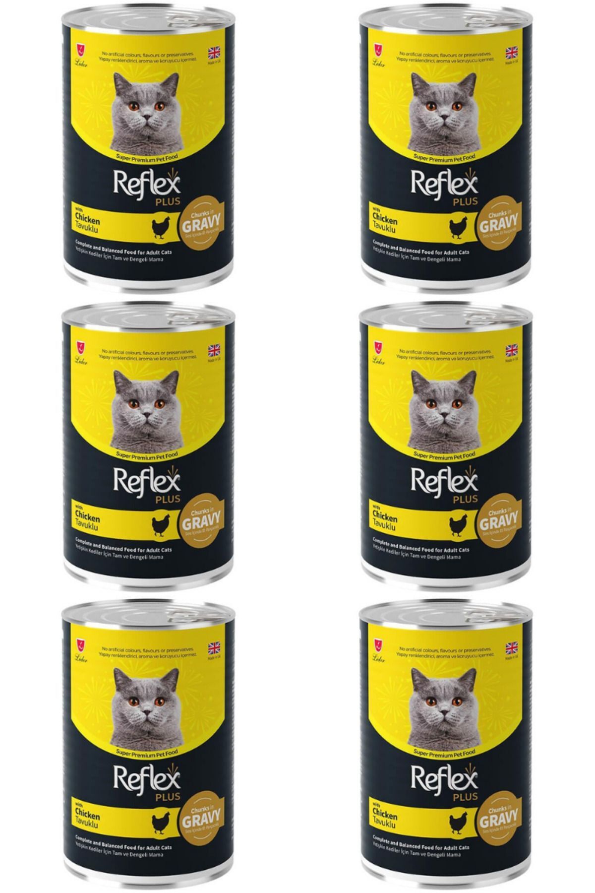Plus Sos İçinde Parça Etli Tavuklu Yetişkin Kedi Konservesi 400gr - 6 Adet
