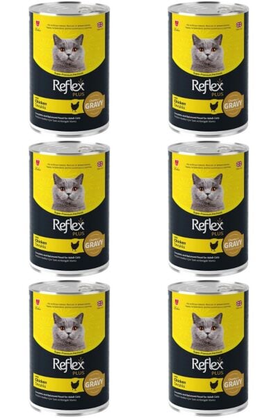 Plus Sos İçinde Parça Etli Tavuklu Yetişkin Kedi Konservesi 400gr - 6 Adet
