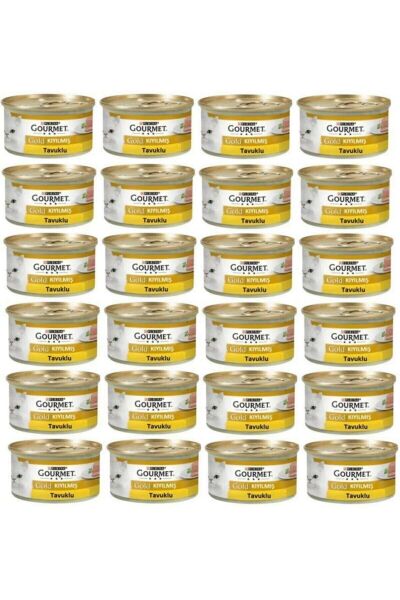 Gourmet Gold Kıyılmış Tavuklu Yetişkin Kedi Konservesi 85gr X 24 Adet