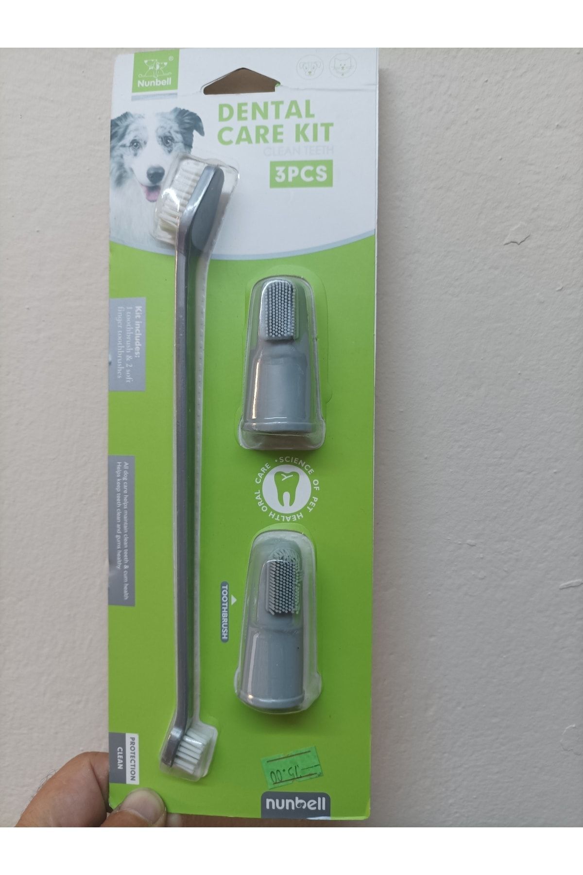 Dental Çare Kit Clean Teeth 3pcs Köpek Makimdis Fırçası