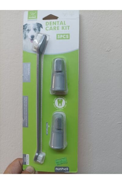 Dental Çare Kit Clean Teeth 3pcs Köpek Makimdis Fırçası
