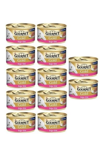 Gold Kıyılmış Sığır Eti Yaş Kedi Maması 85Gr 12AL 10ÖdeCNDST1020GGKSE