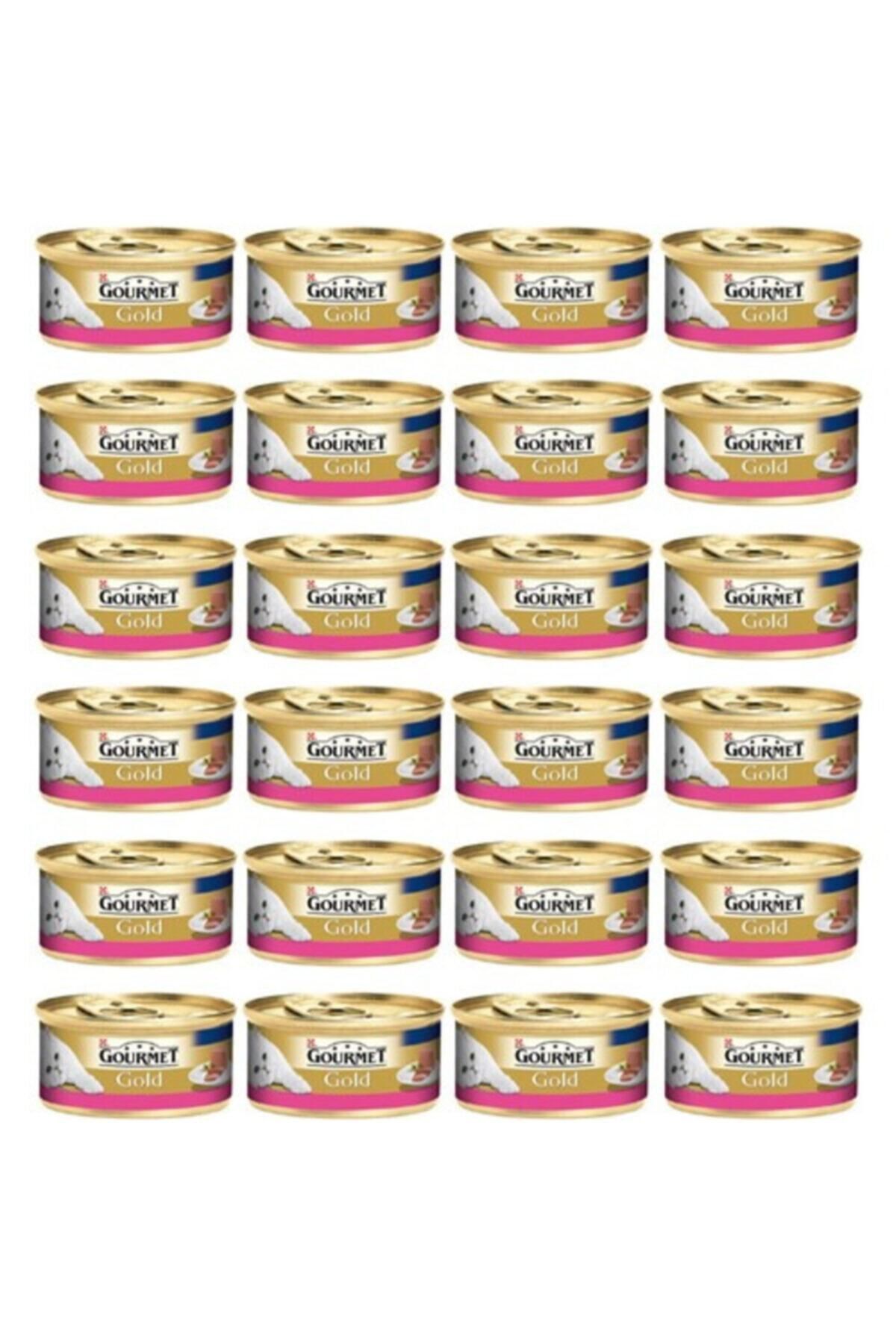 Gold Kıyılmış Sığır Etli Konserve Yaş Kedi Maması 85 Gr (24 Adet)