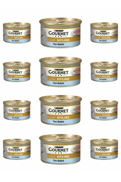 Gold Kıyılmış Ton Balıklı Kedi Konservesi 12x85 Gr