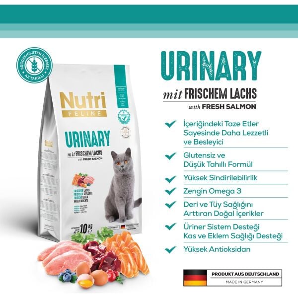 Urinary Somon Etli 10KG Nutri Feline Kedi Maması
