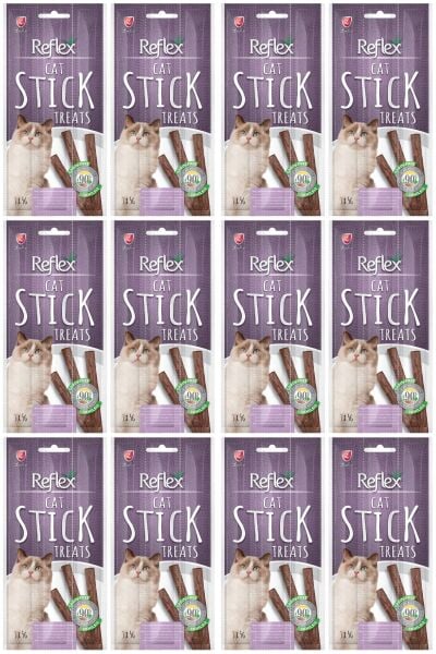 Yetişkin Kediler İçin Kümes Hayvanı ve Kızılcıklı Etli Çubuk 3x5 gr 12 Adet