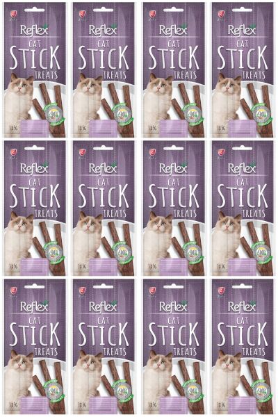 Yetişkin Kediler İçin Kümes Hayvanı ve Kızılcıklı Etli Çubuk 3x5 gr 12 Adet