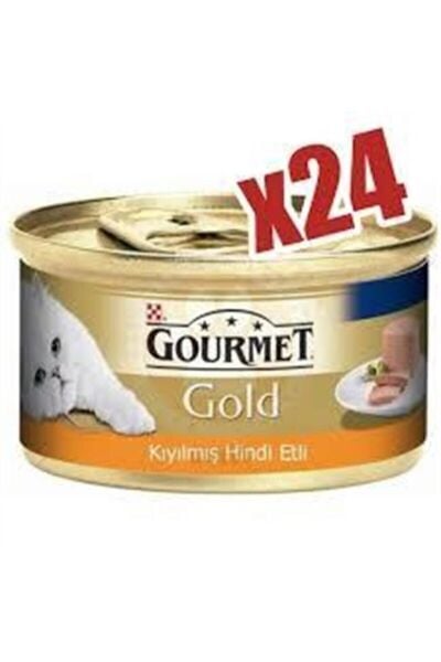Gold Kıyılmış Hindili Kedi Konservesi 24x85gr