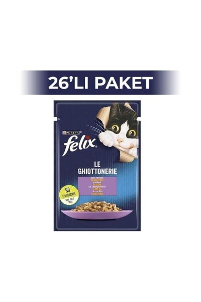 Felix Kuzu Etli Kedi Yaş Maması 85 gr X 26 Adet