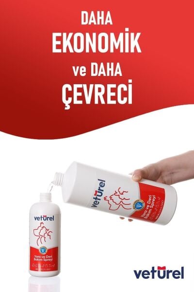 Kedi Köpek Yara Deri Günlük Bakımı Saf Hipokloröz Yanık Kızarıklık Tahriş Hot Spot Yara Spreyi Refil