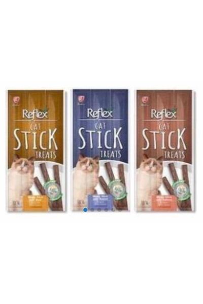 Stick Kedi Ödül Maması 3 Farklı Lezzet Kedi Ödül Çubuğu - Somon - Tavşan Ve Biftekli