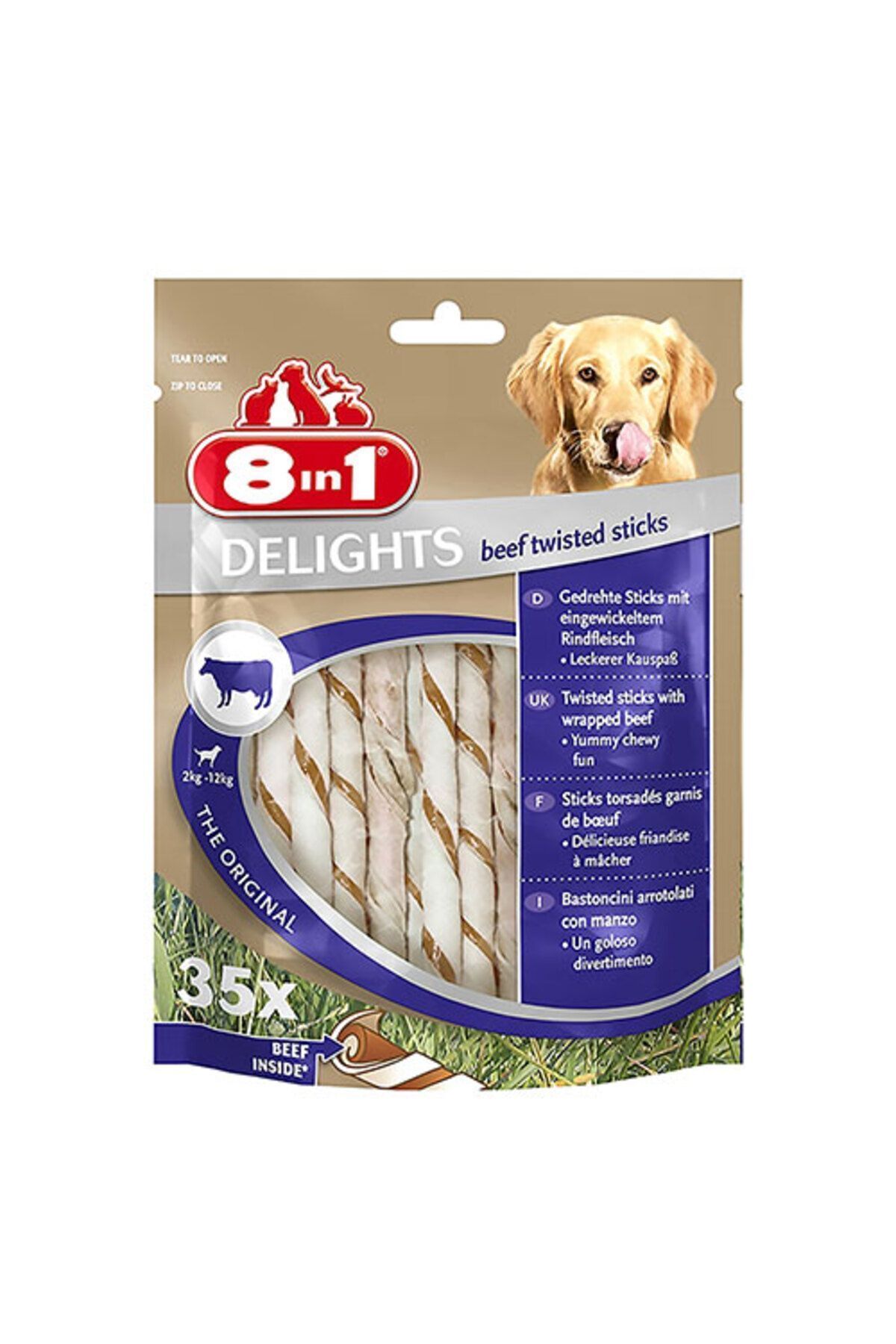 Delights Köpekler Için Biftekli Ödül Çubuğu 190 Gr