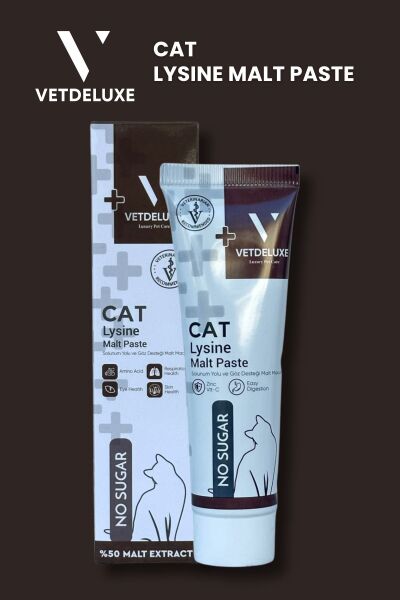 Lysine Malt Göz Sağlığı ve Solunum Yolu Destekleyici Kedi Malt Macunu 100 Gr