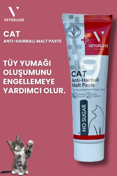 Anti Hairball Adult Cat Malte Paste Tüy Yumağı Önleyici Yetişkin Kedi Malt Macunu 100 gr