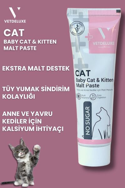 Babycat Kitten Malte Paste Tüy Yumağı Önleyici Yavru Hamile Ve Emziren Kedi Malt Macunu 100 gr