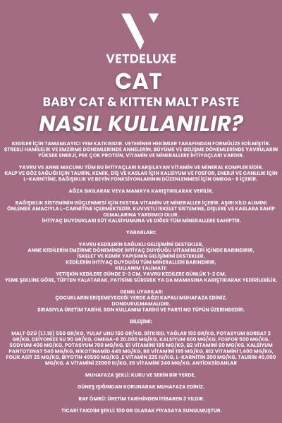 Babycat Kitten Malte Paste Tüy Yumağı Önleyici Yavru Hamile Ve Emziren Kedi Malt Macunu 100 gr