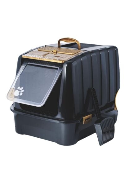 Yeni Kedi Tuvalet Kabı Filtreli , Şık Tasarım 37X38x52