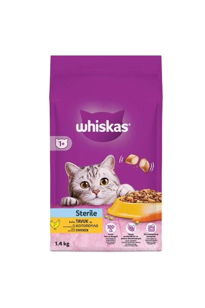 Tavuklu Kısırlaştırılmış Kedi Maması 1.4 Kg
