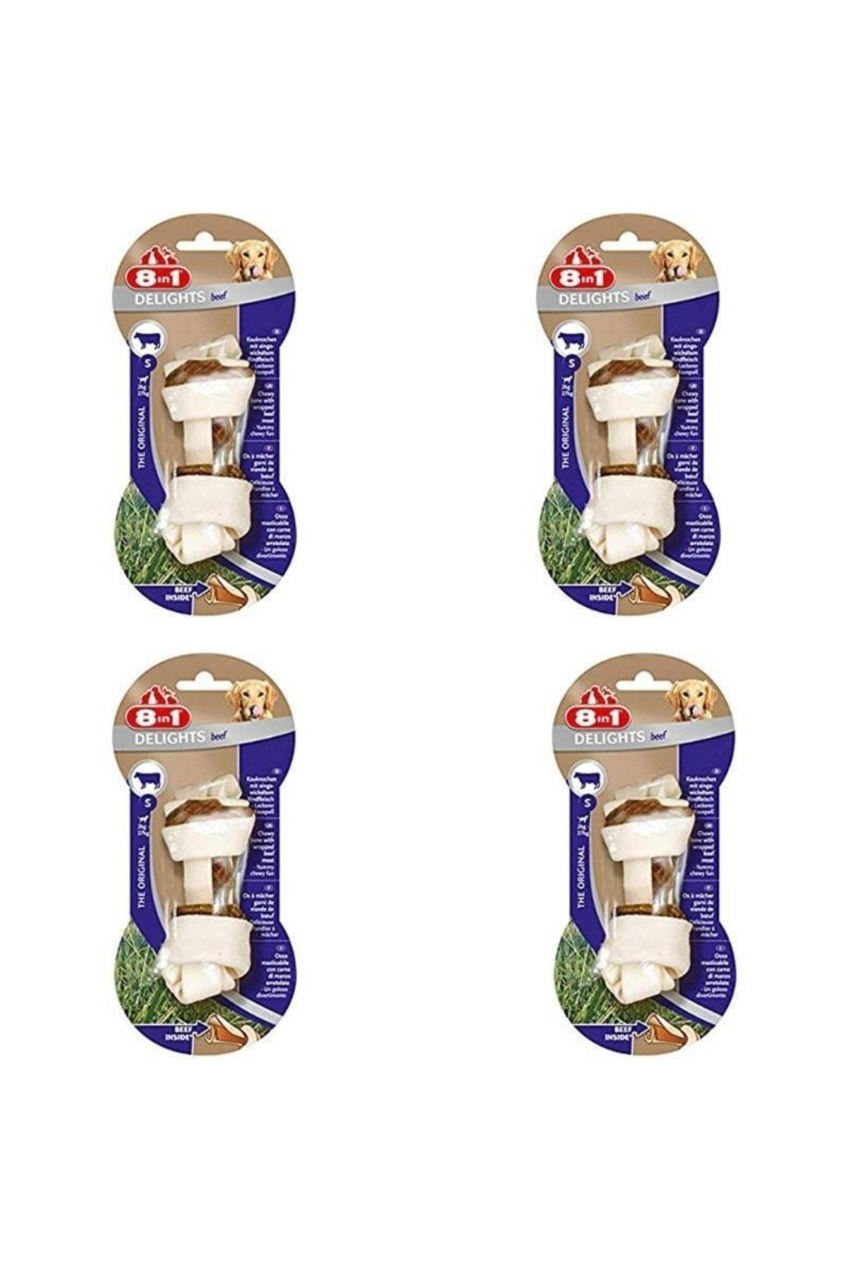 Delights Bones Biftekli Köpekler Için Ağız Bakım Kemiği Small X 4 Adet