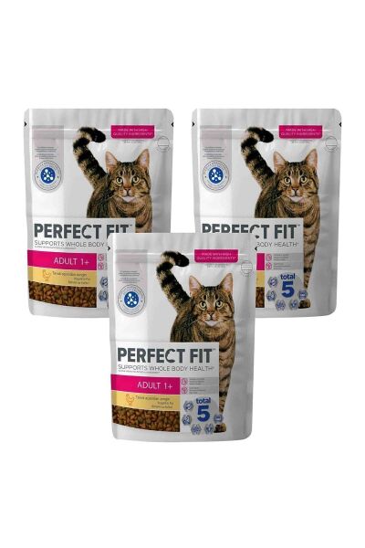 Yetişkin Tavuklu Kedi Kuru Mama 750g 3x