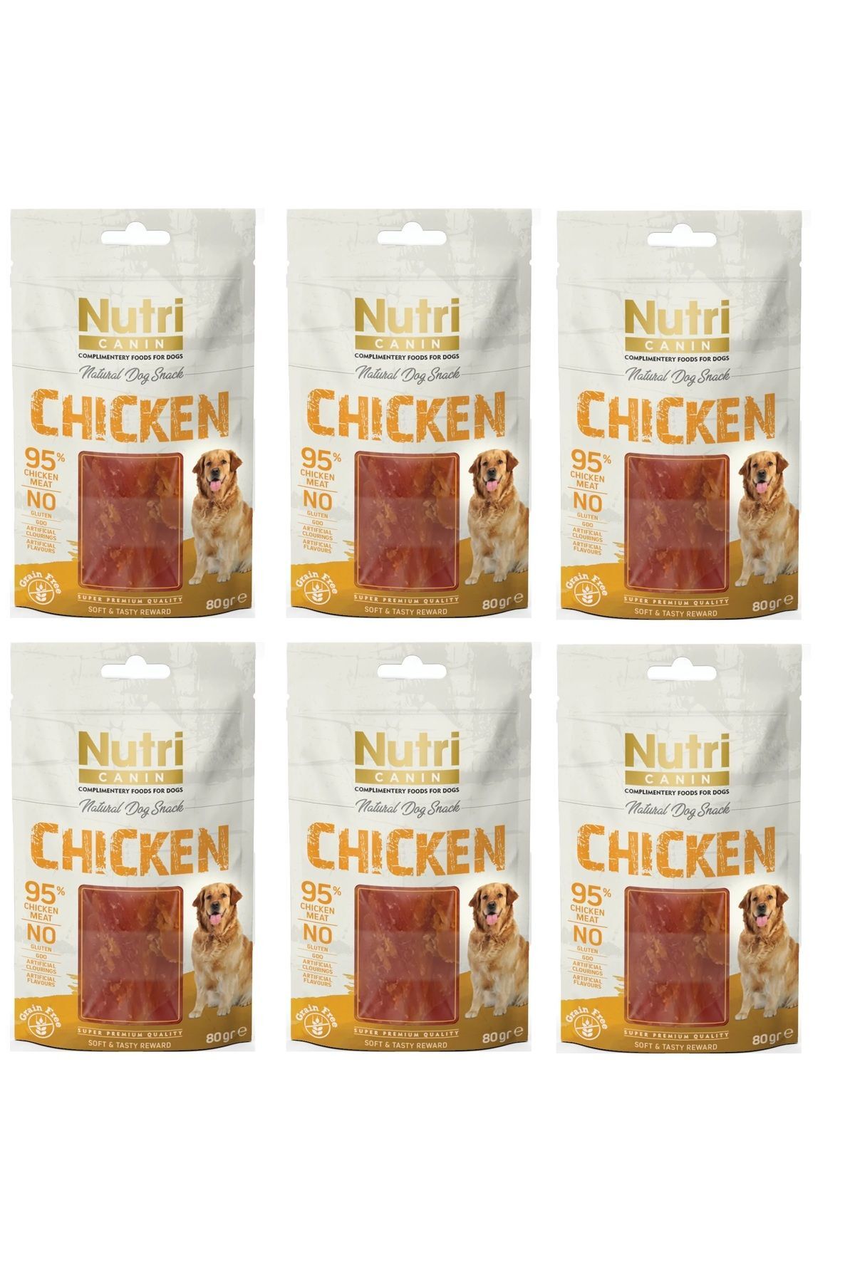 Tavuklu Fileto Tahılsız Köpek Ödülü 80 Gr. X 6 Adet