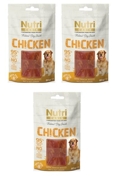 Tavuklu Fileto Tahılsız Köpek Ödülü 80 Gr. X 3 Adet