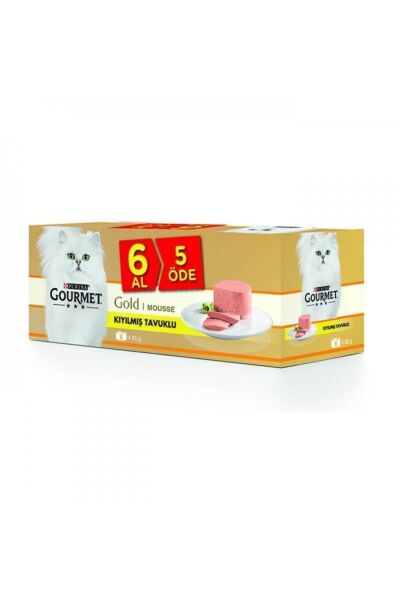 Kıyılmış Tavuklu 6 Al 5 Öde Kedi Konserve Maması 85 Gr
