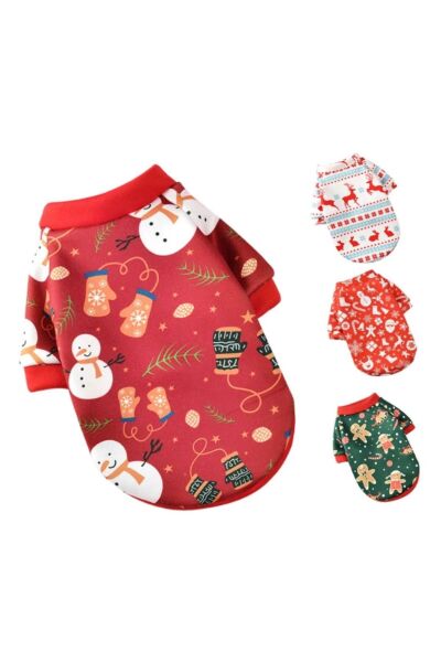Merry Cristhmas Evcil Hayvan & Kedi Köpek Pet Kırmızı Kıyafet