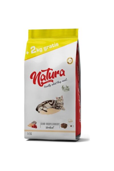 Düşük Tahıllı Somonlu Hamsili Böğürtlenli Kısırlaştırılmış Kedi Kuru Maması 8 2 Kg