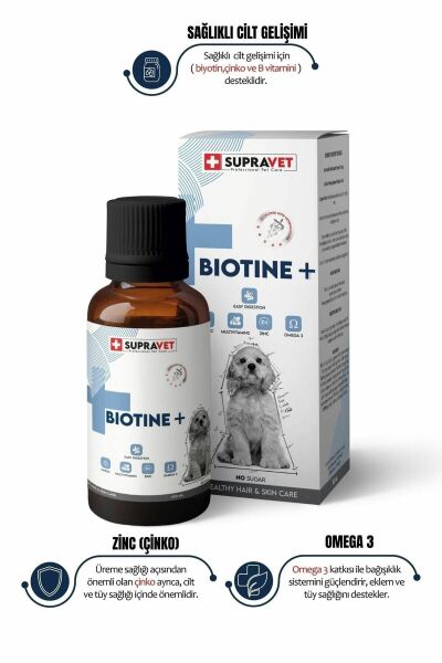 Plus +b For Dogs Biotine Damla 100 Ml + Zinc + Multi Vitamin ( Köpekler Için Tüy Sağlığı Damlası )