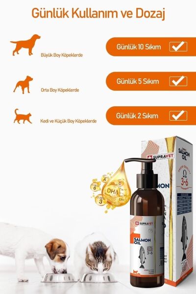 Kedi Ve Köpekler Için Somon Yağı 200ml (TÜY SAĞLIĞI VE İŞTAH AÇMA DESTEĞİ)